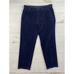 Brooks Brothers 346 Mens Corduroy Pants W38 L32 Blue Cotton Casual Trousers